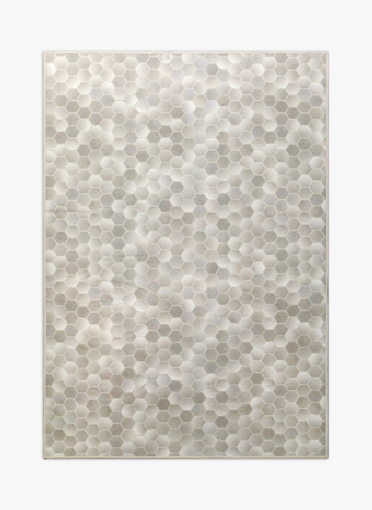 Tappeto Cotto 140×200 cm Lindorug collezione Chenny e stile Urban, motivo esagonale in gradazioni di cemento