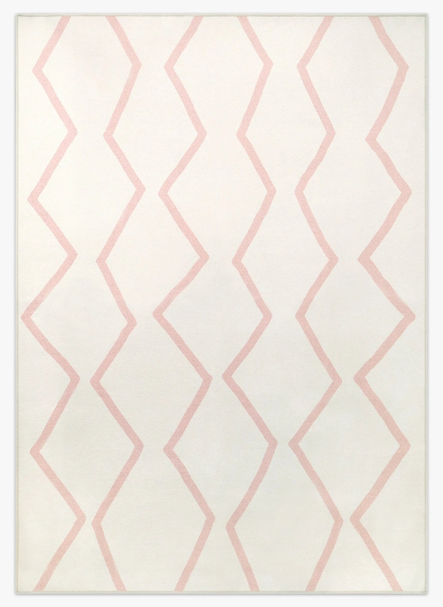 Scatto in pianta del tappeto Ebro 170x240 cm , stile Tuareg, con motivo a rombi berberi rosa