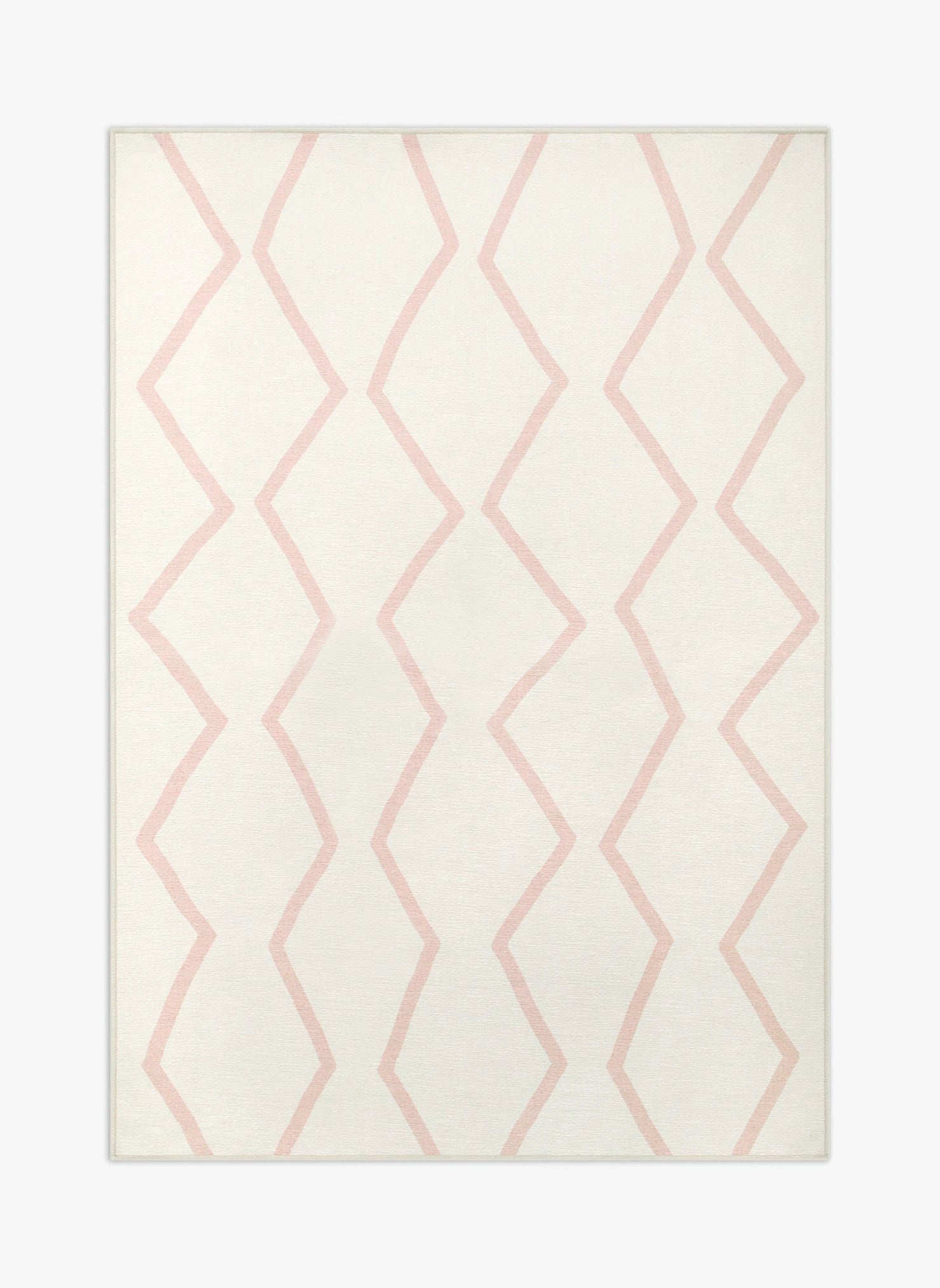 Scatto in pianta del tappeto Ebro 140x200 cm , stile Tuareg, con motivo a rombi berberi rosa