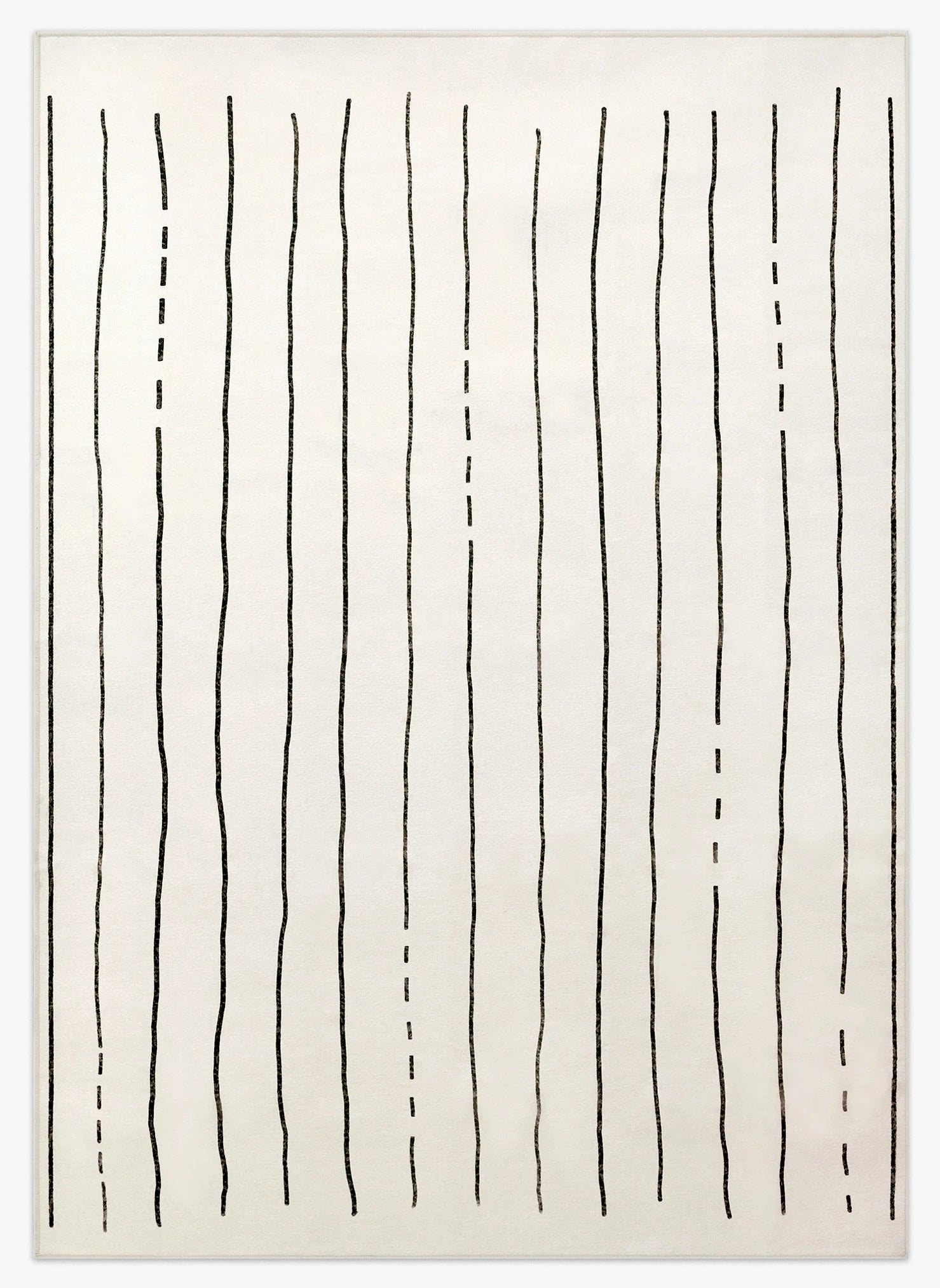 Tappeto Goza 170×240 cm Lindorug lavabile in lavatrice e asciugabile in asciugatrice collezione Chenny stile Tuareg con linee nere