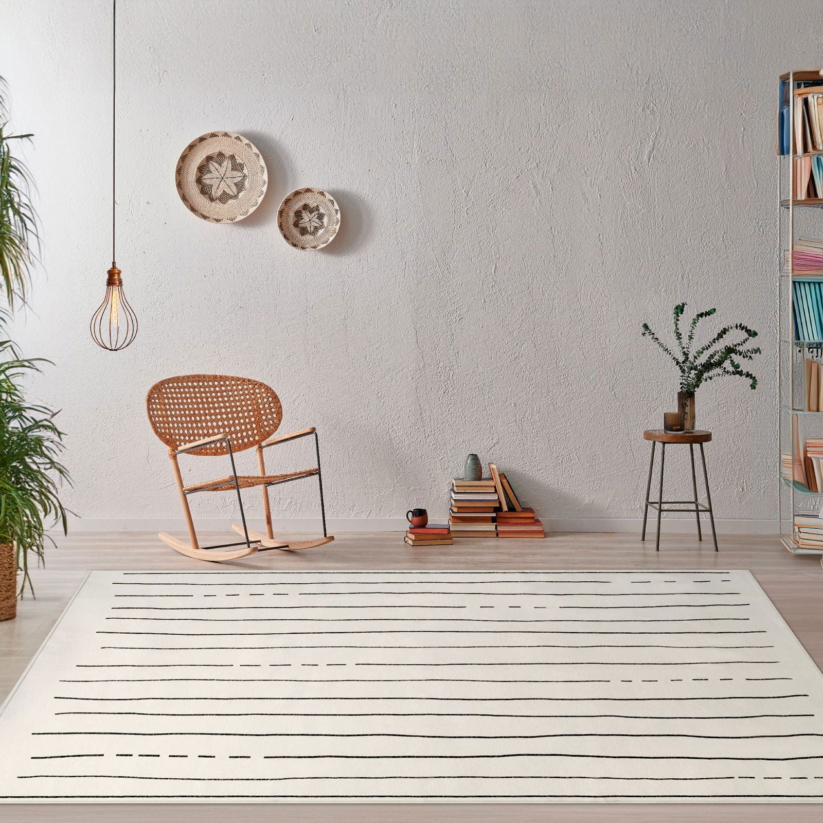 Tappeto Goza 170×240 cm Lindorug collezione Chenny stile Tuareg in salotto minimalista