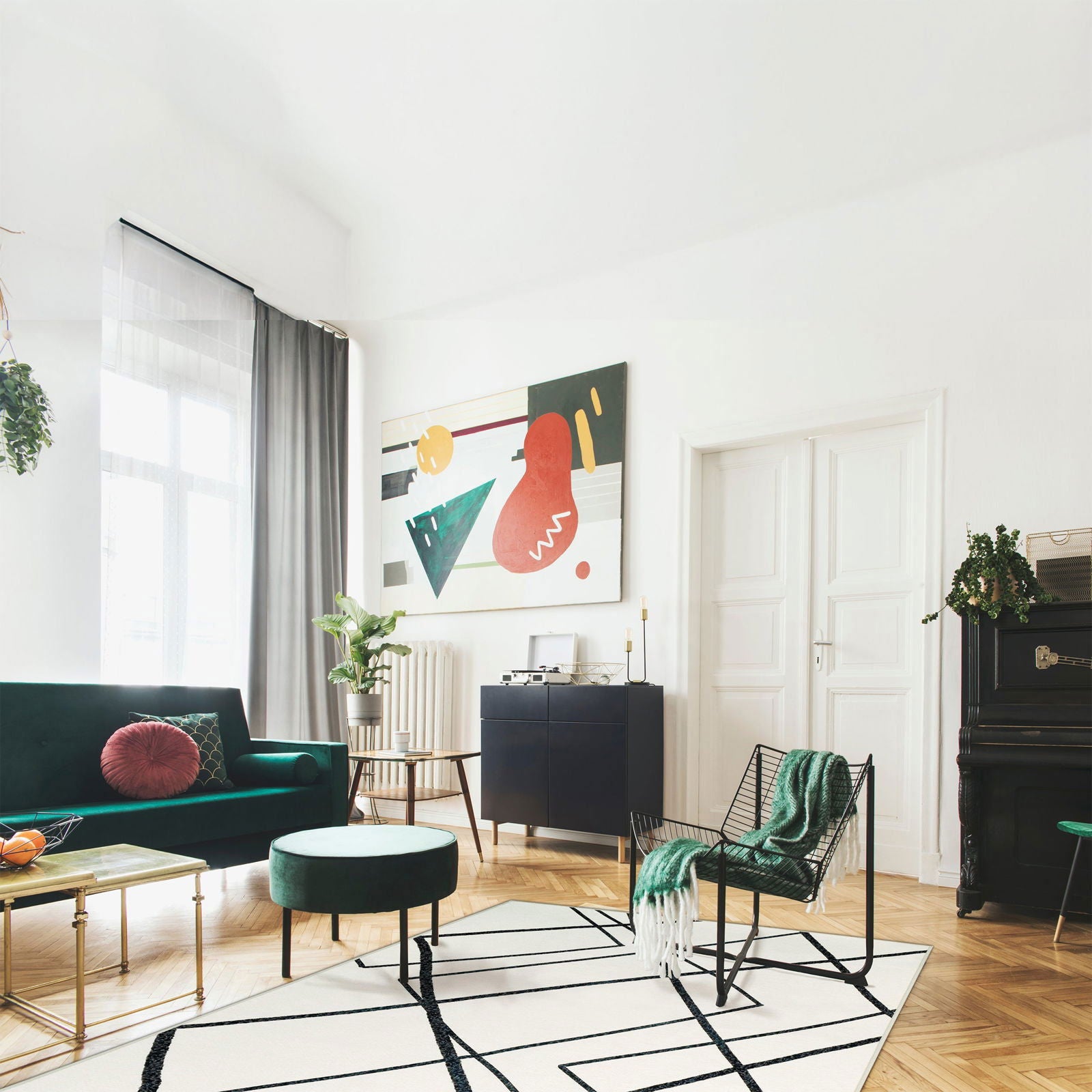 Tappeto Malik 140×200 cm Lindorug collezione Chenny stile Tuareg in soggiorno moderno