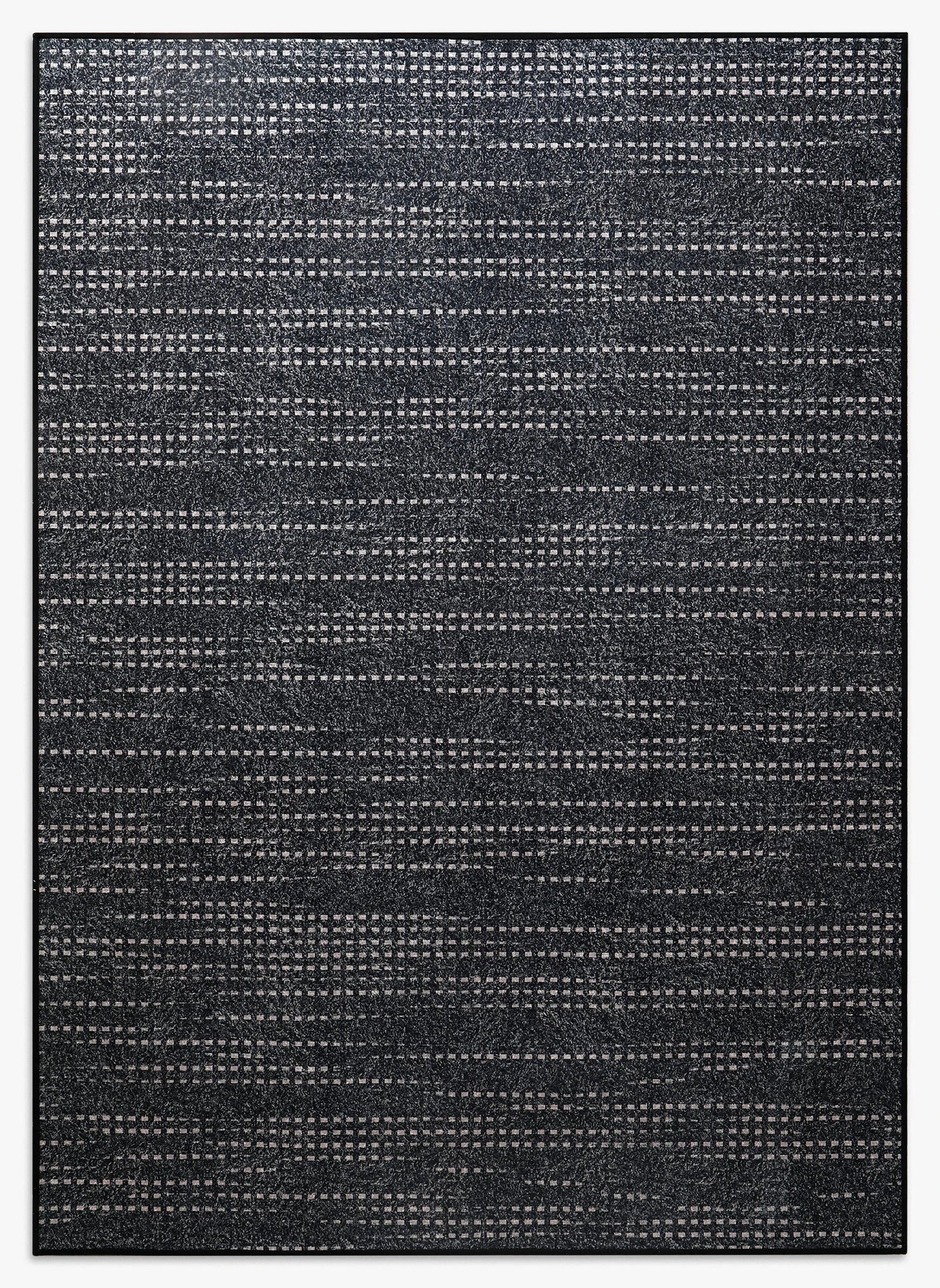 Tappeto Mono 170 × 240 cm Lindorug collezione Chenny stile Urban, design lineare a strisce irregolari intercalate da piccoli rettangoli, lavabile in lavatrice e asciugabile in asciugatrice.