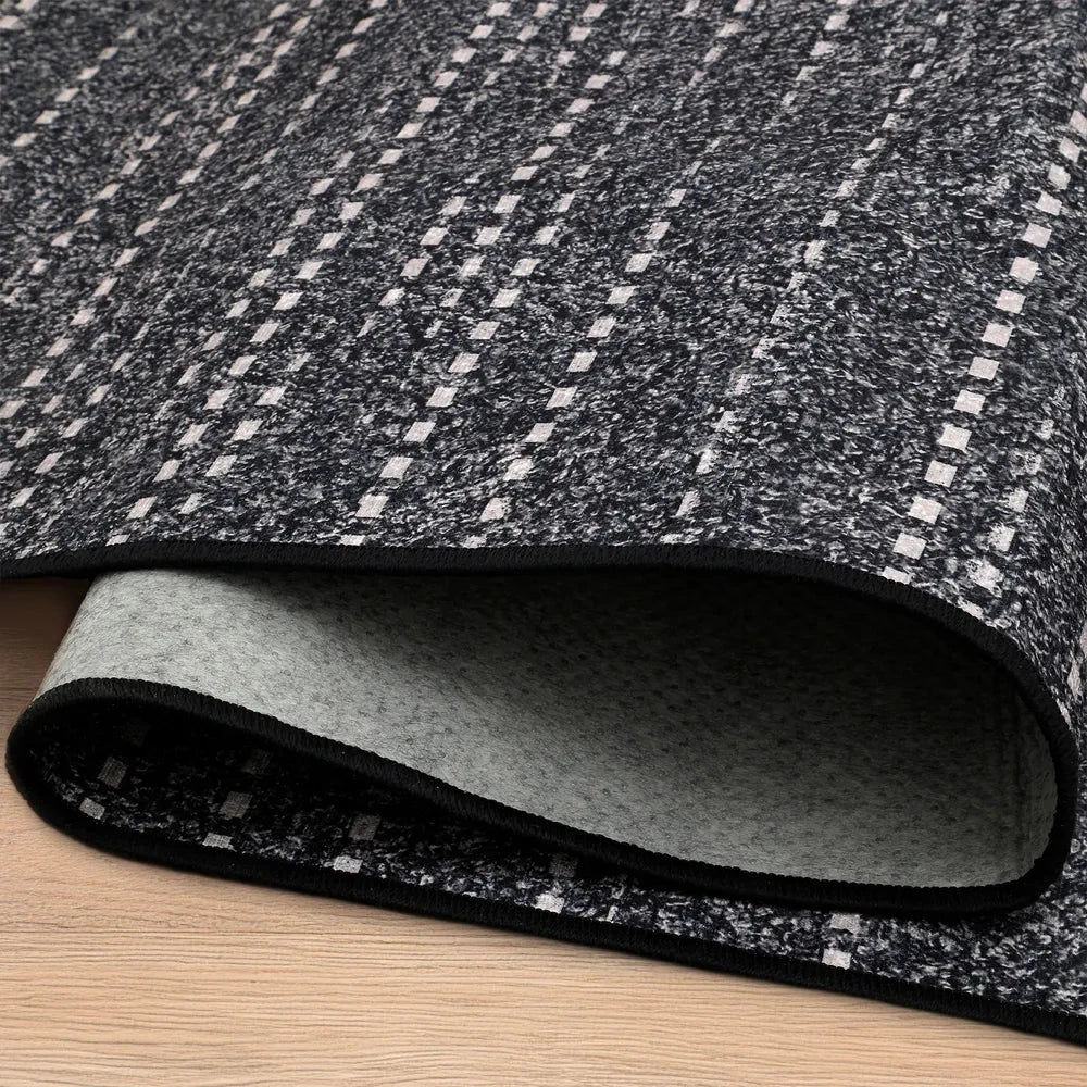 Primo piano del tappeto arrotolato, retro antiscivolo 