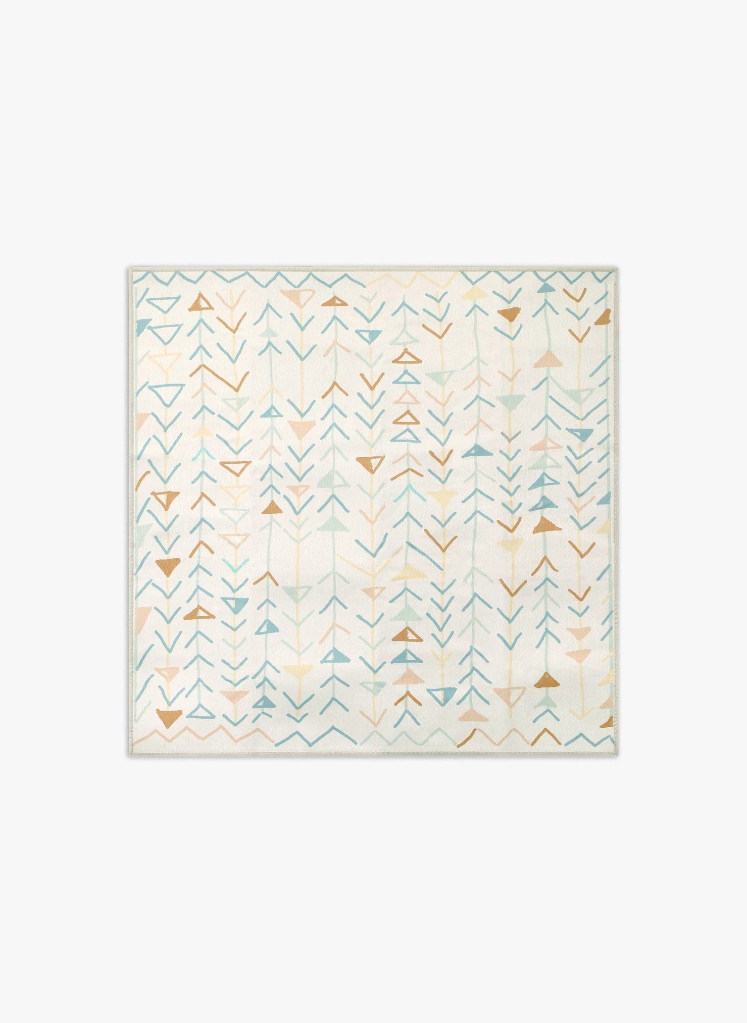 Tappeto Tribe della collezione Chenny stile Kids 120×120 cm con decoro etnico nei toni pastello