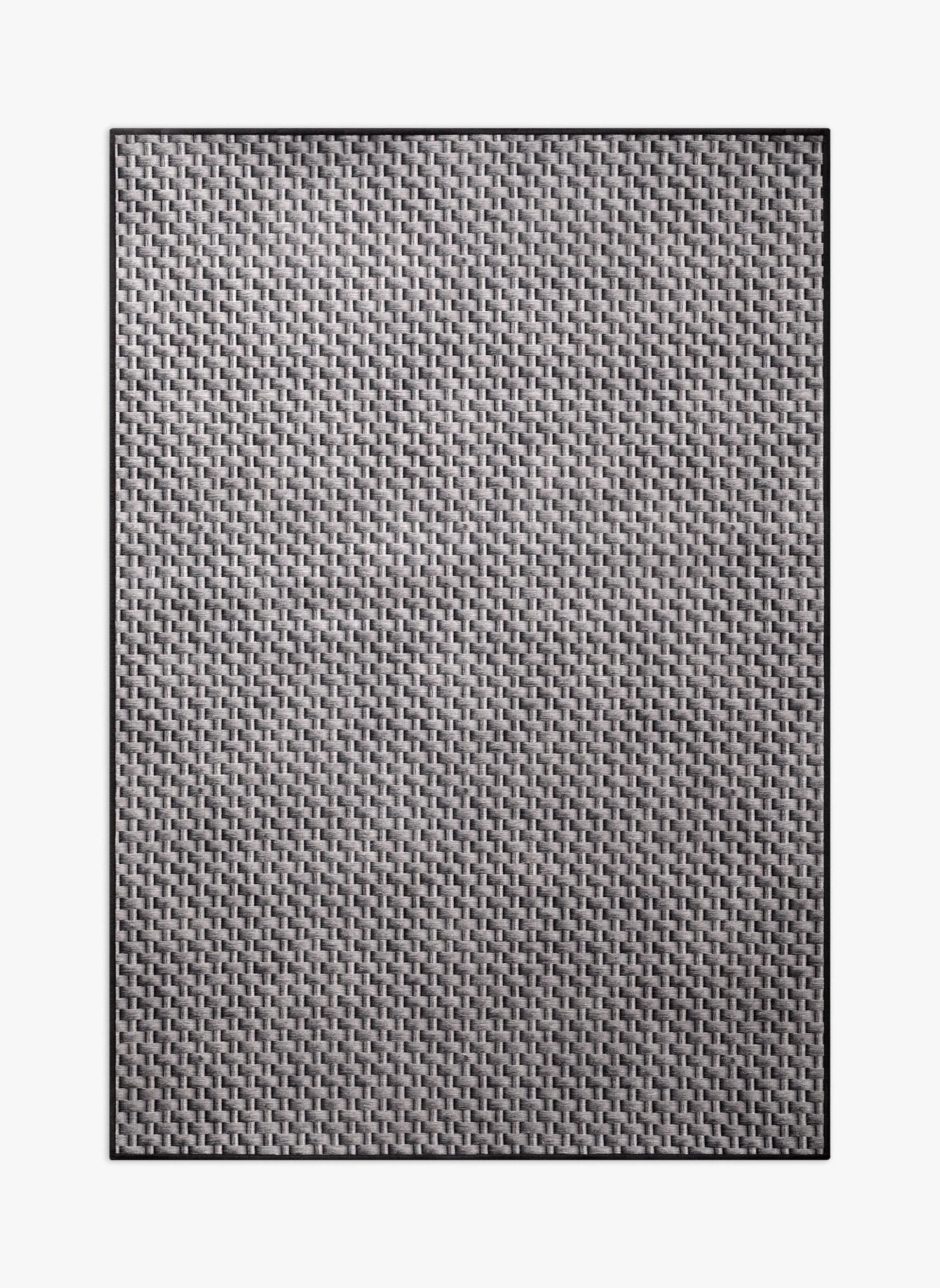 Tappeto Wiker 140×200 cm Lindorug collezione Chenny stile Urban, intreccio abaca grigio a texture geometrica