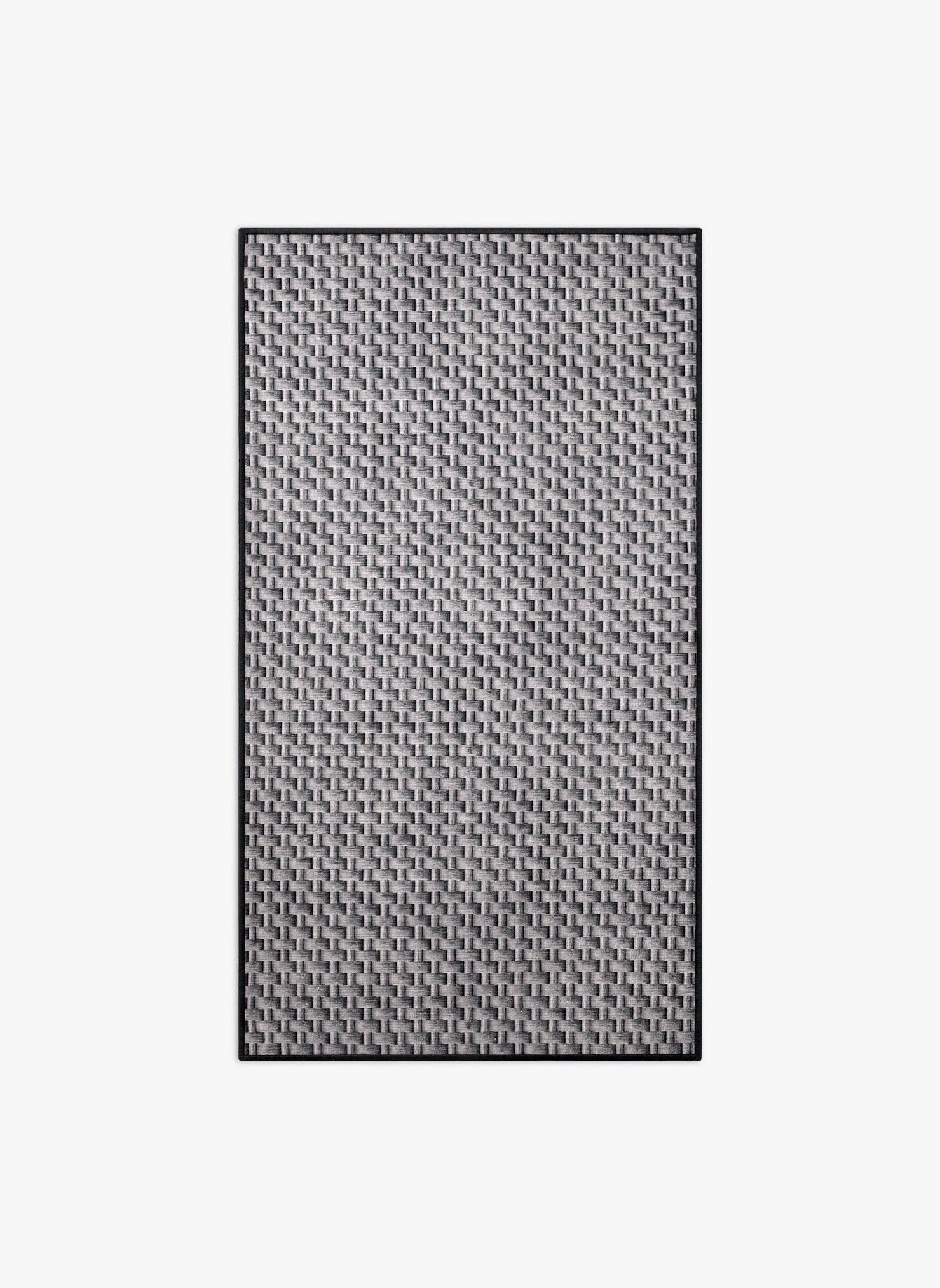 Tappeto Wiker 90×160 cm Lindorug collezione Chenny stile Urban, intreccio abaca grigio a texture geometrica