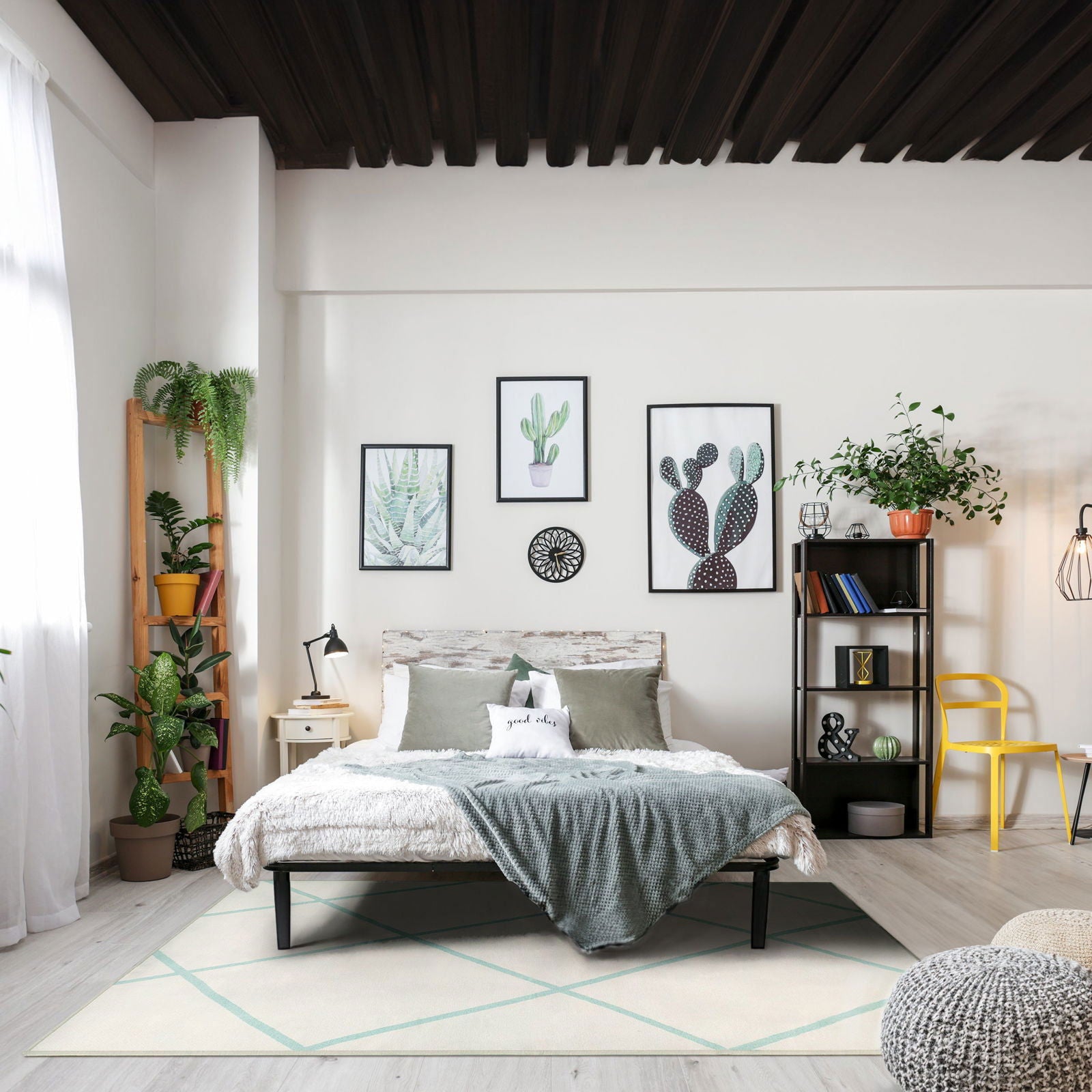 Tappeto Ziad 170×240 cm Lindorug collezione Chenny stile Tuareg in camera da letto moderna