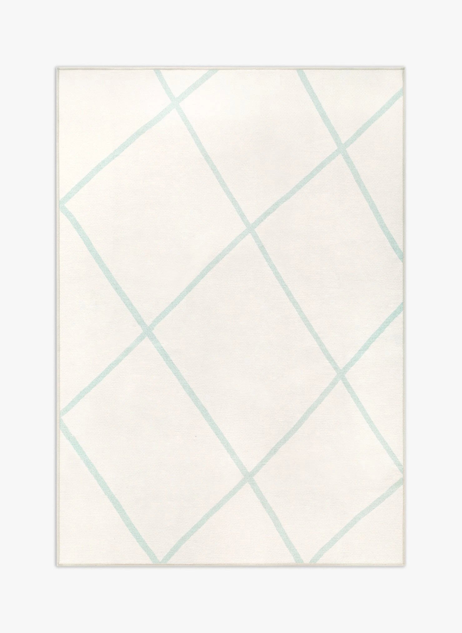 Tappeto Ziad 140×200 cm Lindorug collezione Chenny stile Tuareg motivo etnico turchese su base avorio